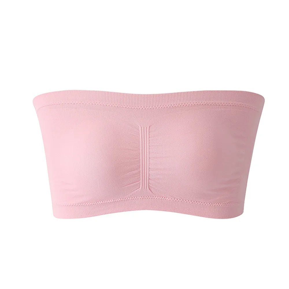 Bezszwowy top bandeau plus size bez ramiączek z elastycznym dopasowaniem - Senséra