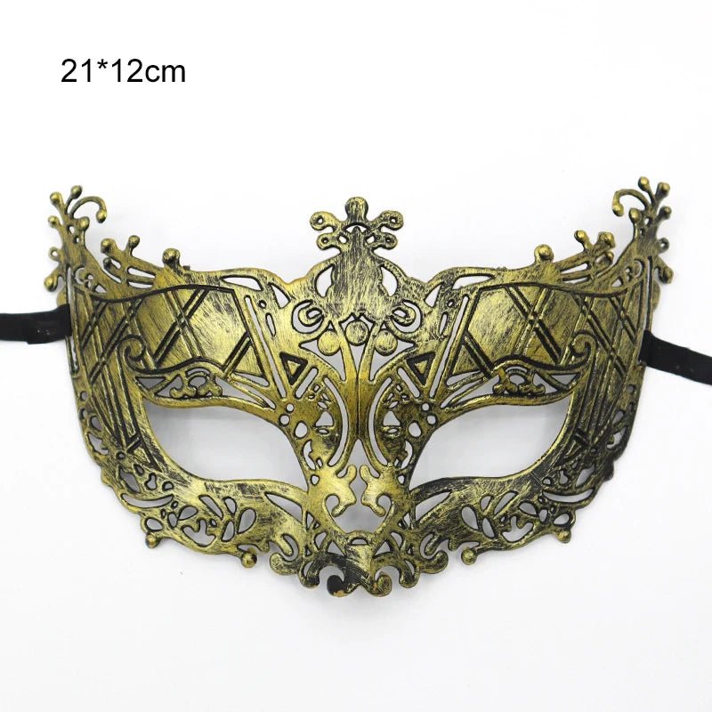 Elegancka maska maskaradowa z tłoczonym wzorem w stylu vintage - Senséra