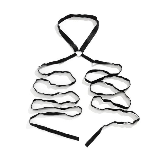 Harness damski na uda z krzyżującymi paskami i detalem serca - Senséra