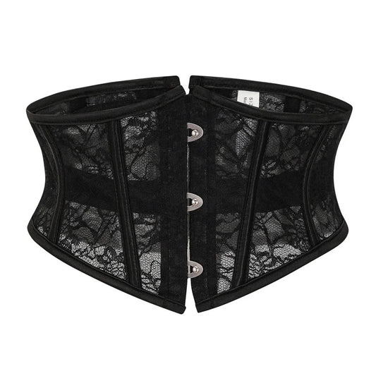 Koronkowy gorset underbust z wiązaniem modelujący talię - Senséra