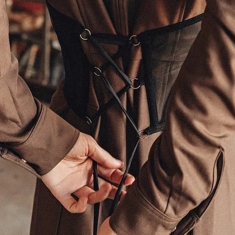 Transparentny gorset underbust z łańcuszkami i modelującym krojem - Senséra