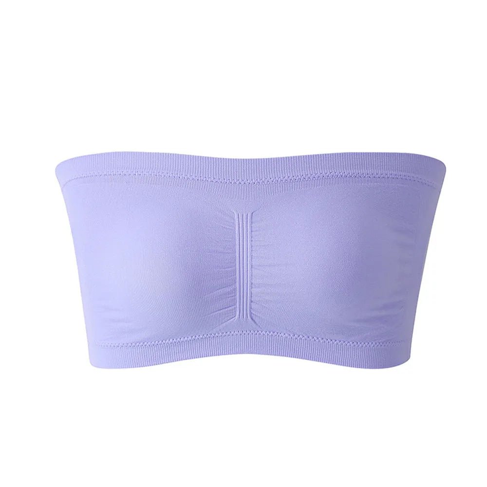 Bezszwowy top bandeau plus size bez ramiączek z elastycznym dopasowaniem - Senséra
