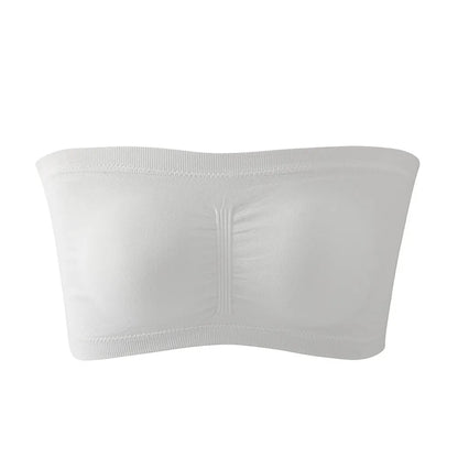 Bezszwowy top bandeau plus size bez ramiączek z elastycznym dopasowaniem - Senséra