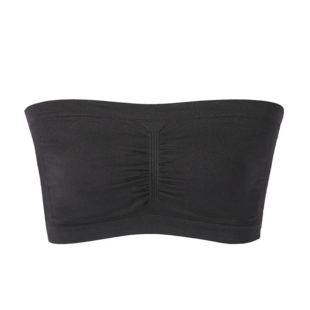 Bezszwowy top bandeau plus size bez ramiączek z elastycznym dopasowaniem - Senséra