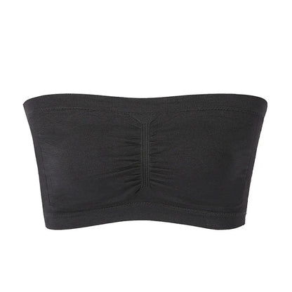 Bezszwowy top bandeau plus size bez ramiączek z elastycznym dopasowaniem - Senséra