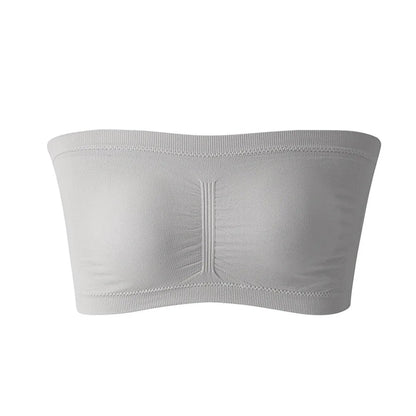Bezszwowy top bandeau plus size bez ramiączek z elastycznym dopasowaniem - Senséra