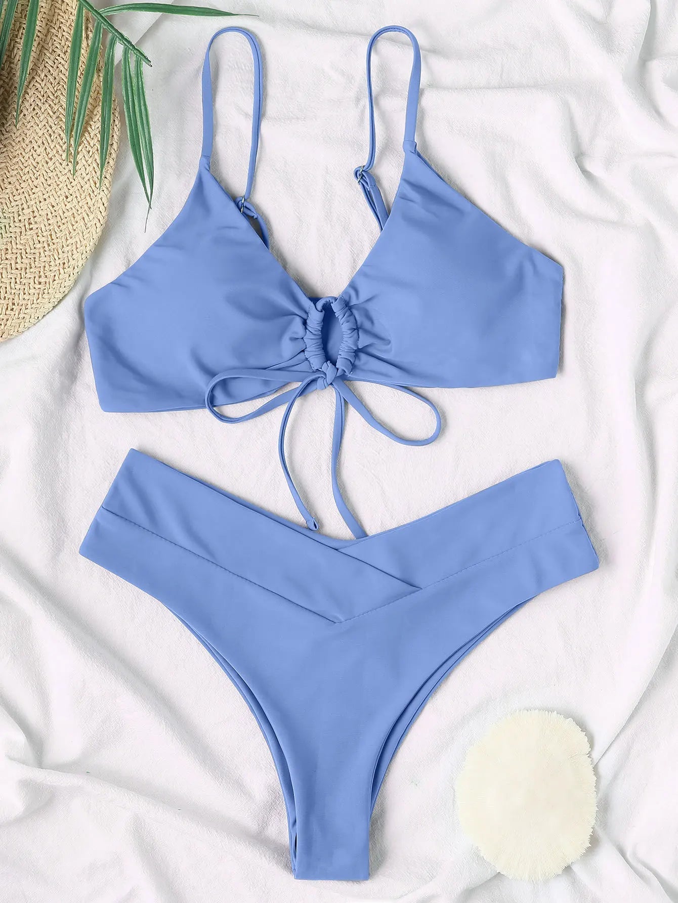 Bikini z wiązanym topem i wysokim stanem o modelującym kroju - Senséra
