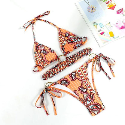 Bikini z wycięciami i ozdobnymi ringami na paskach - Senséra