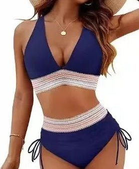 Bikini z wysokim stanem i ozdobnym pasem pod biustem - Senséra