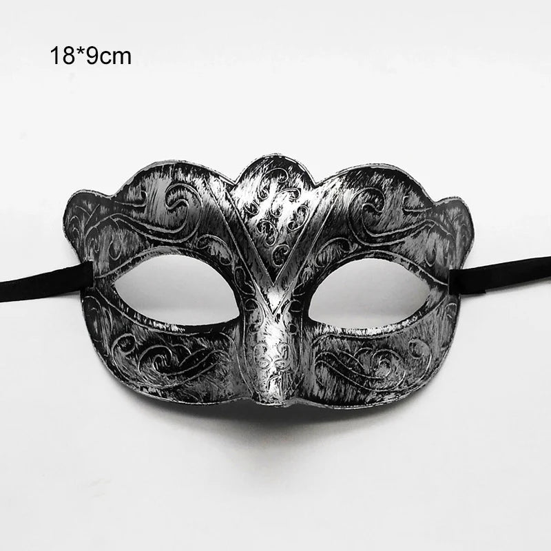 Elegancka maska maskaradowa z tłoczonym wzorem w stylu vintage - Senséra