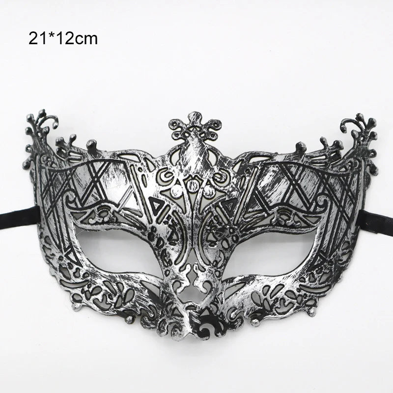 Elegancka maska maskaradowa z tłoczonym wzorem w stylu vintage - Senséra