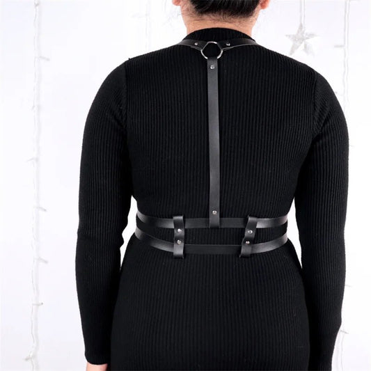 Harness damski na biust i talię z szerokimi paskami regulowany plus size - Senséra