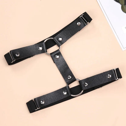 Harness damski na udo z podwójnymi paskami i nitami regulowany - Senséra