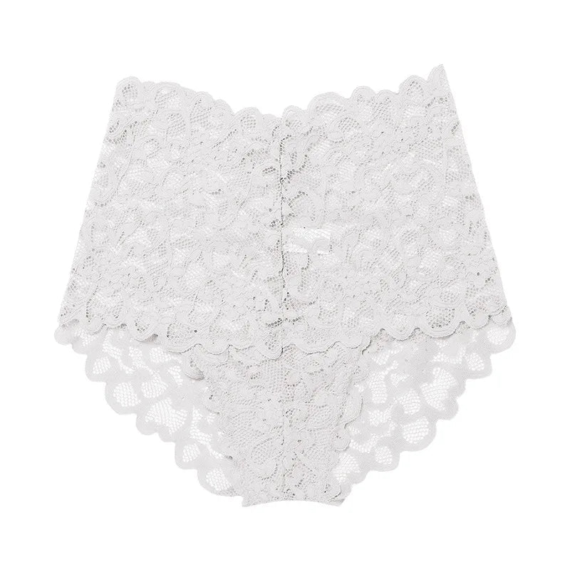 Koronkowe figi damskie wysoki stan transparentne eleganckie - Senséra