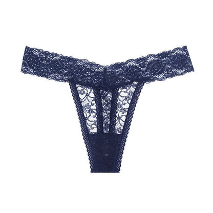 Koronkowe stringi damskie z transparentnym przodem i ozdobną kokardką - Senséra