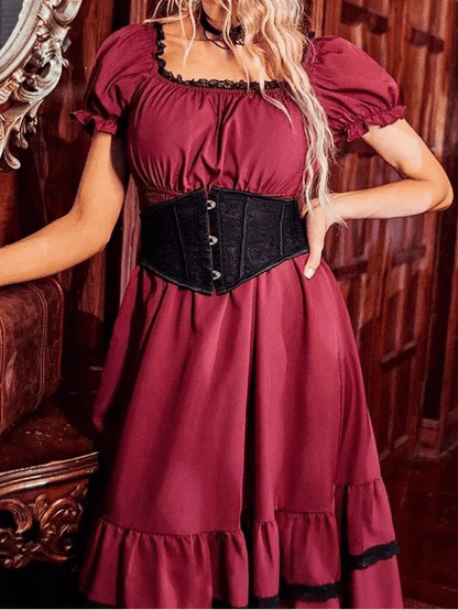 Koronkowy gorset underbust z wiązaniem modelujący talię - Senséra