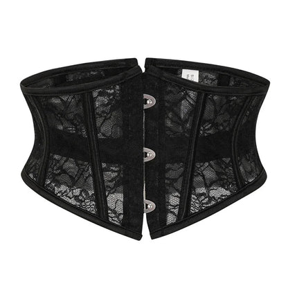 Koronkowy gorset underbust z wiązaniem modelujący talię - Senséra