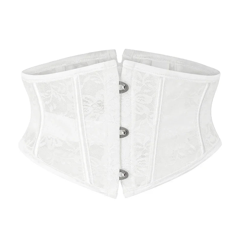 Koronkowy gorset underbust z wiązaniem modelujący talię - Senséra
