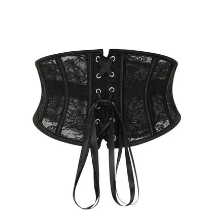 Koronkowy gorset underbust z wiązaniem modelujący talię - Senséra