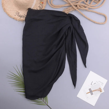 Lekki sarong plażowy z wiązaniem i wysokim rozcięciem - Senséra