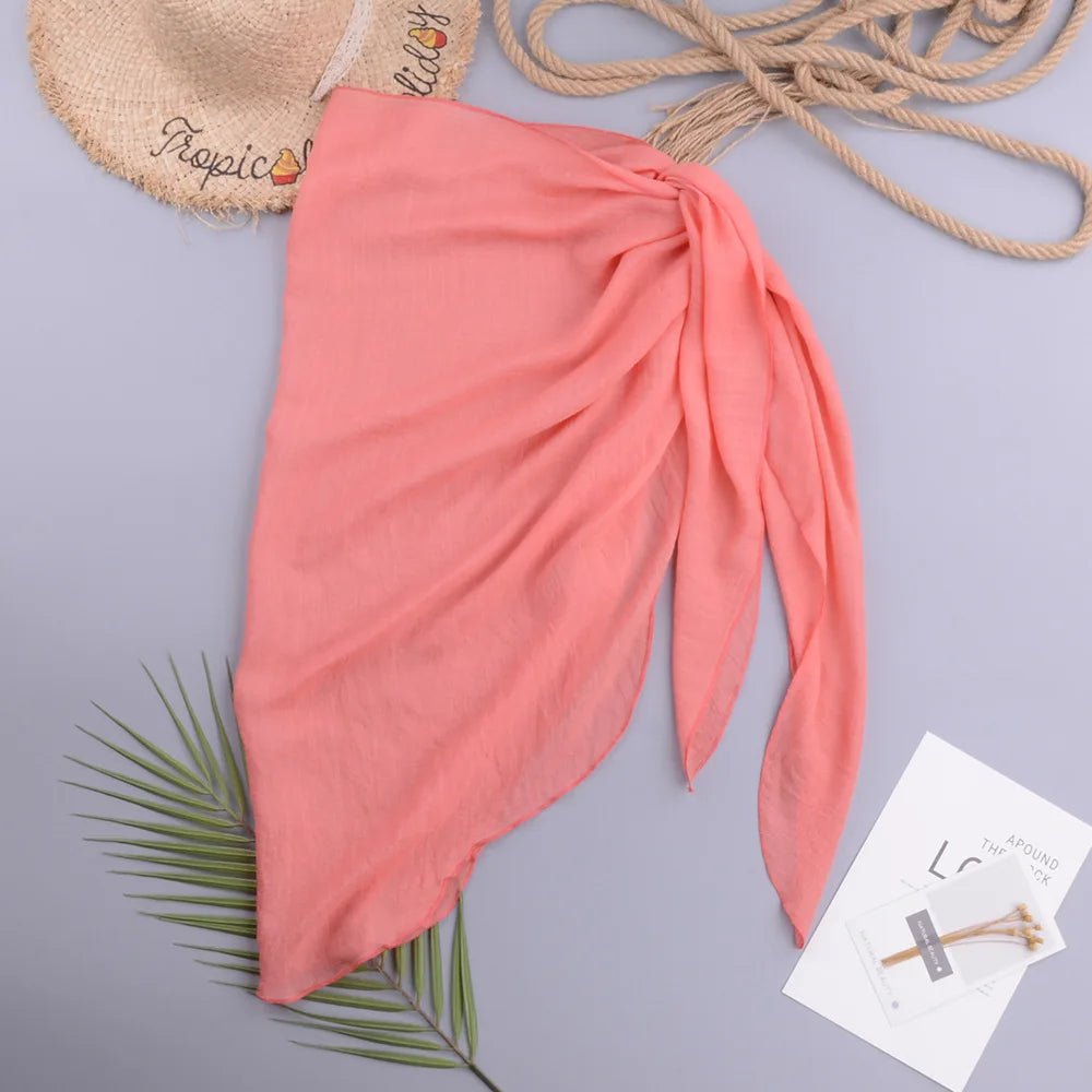 Lekki sarong plażowy z wiązaniem i wysokim rozcięciem - Senséra